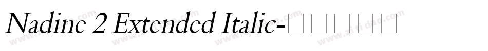 Nadine 2 Extended Italic字体转换